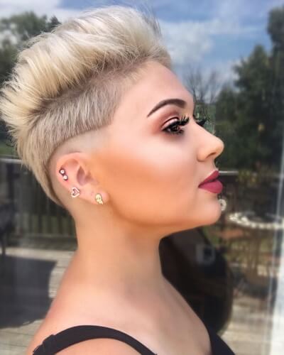 Messy Quiff Hairstyle with Disconnected Undercut