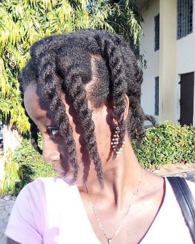 Natural Twists Hairstyle for Kinky Hair