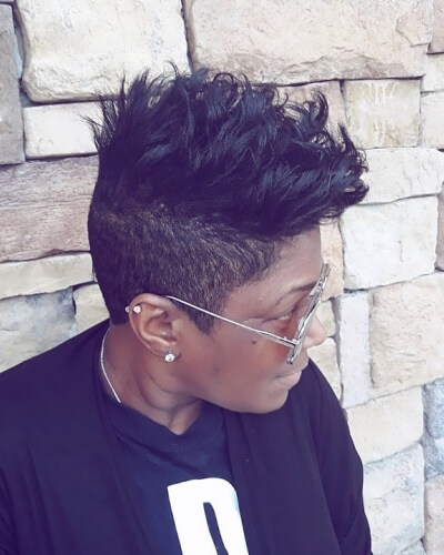 Spiky Faux Hawk Pixie with Full Tapered Undercut