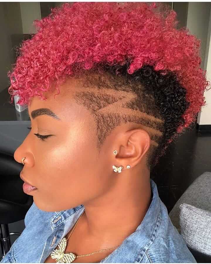 Afro-textured Curly Mohawk with Undercut