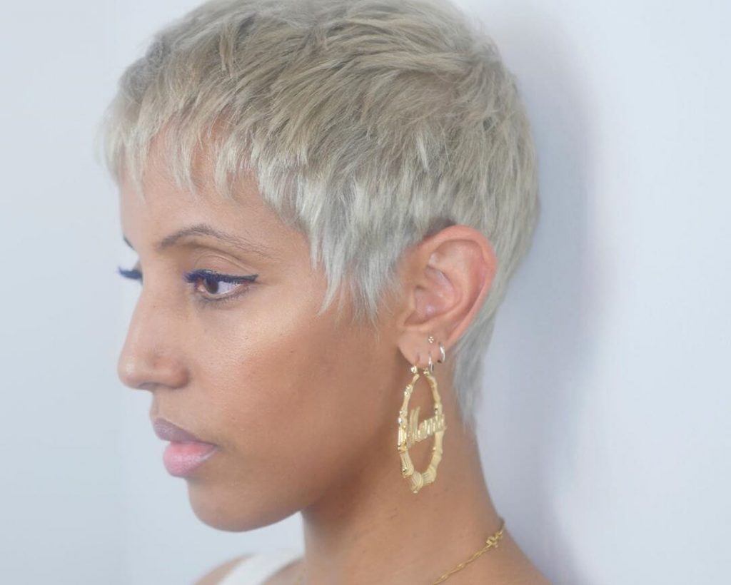 Highly Textured Short Piecey Pixie Cut