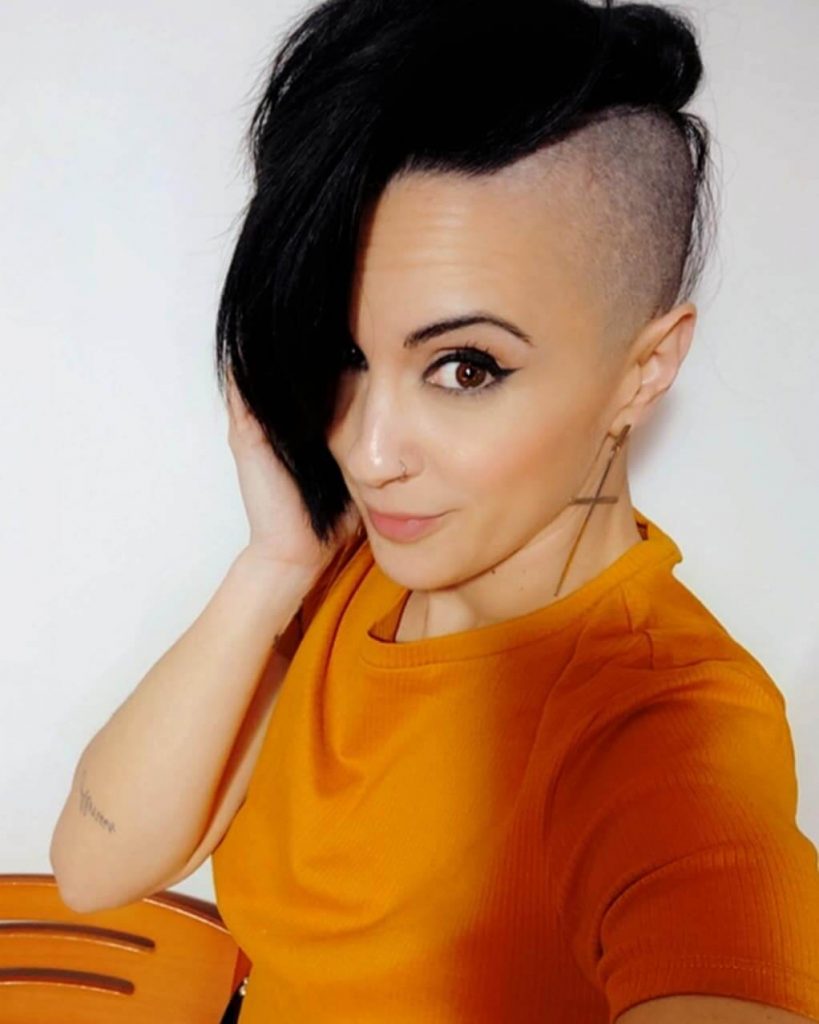 Side Shaved Long Pixie Hairstyle