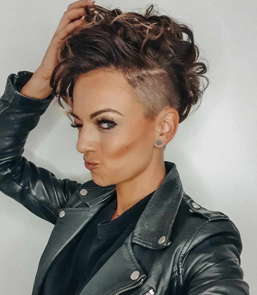 Undercut Pixie with Long Piecey Top Hairstyles for Heart Shaped Faces