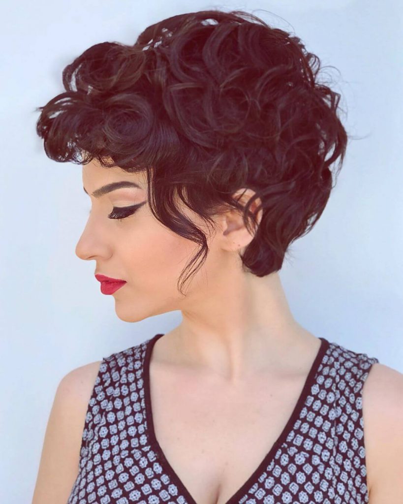 Vintage Pin Up Pixie with Soft Curls