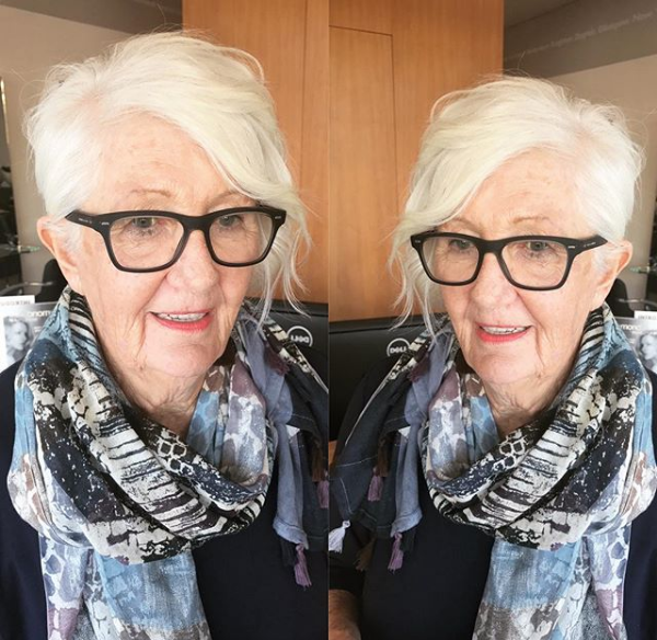 Asymmetrical Pixie Haircut for Older Women