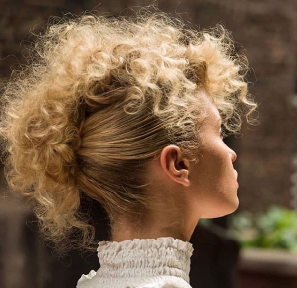 Simple Updo for Curly Hair