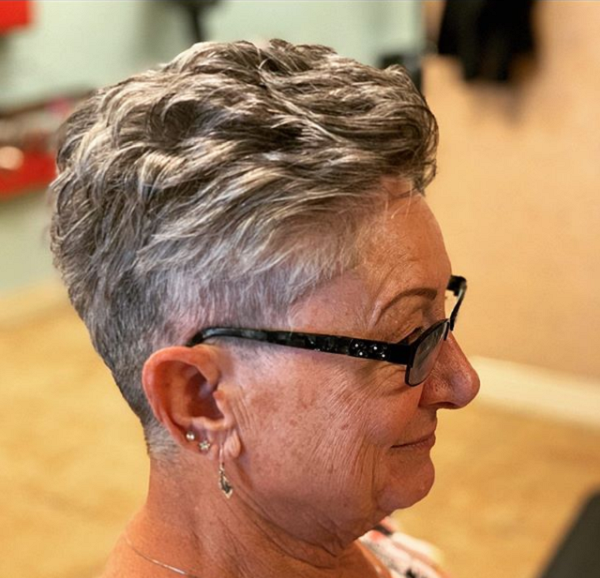 Wavy Pixie Cut with Nape and Side Undercut