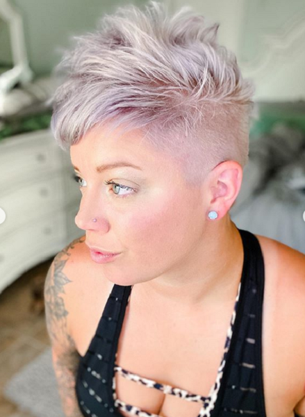 Edgy Mohawk-Like Pixie with Nape and Side Undercut