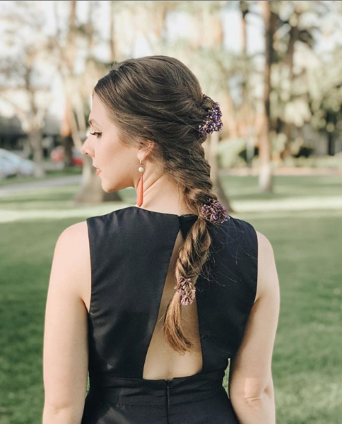 Twisted braid with three accessories