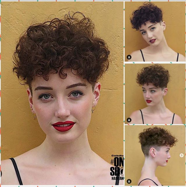 Curly Bowl Cut with Side and Nape Undercuts