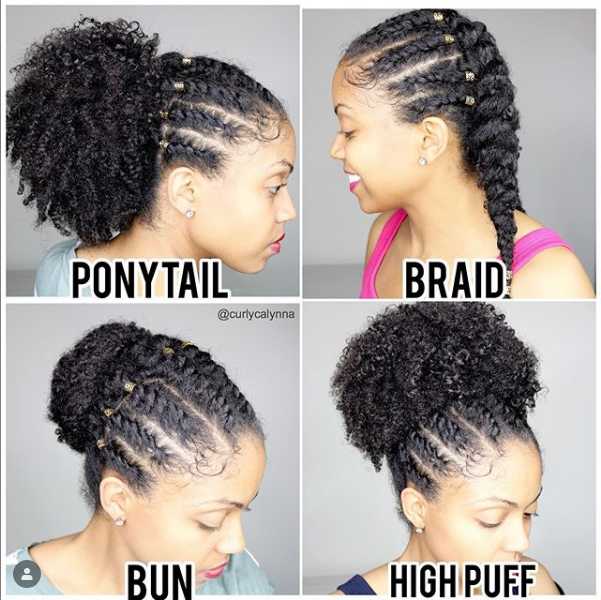 Braided Protective Up Dos (4 styles)