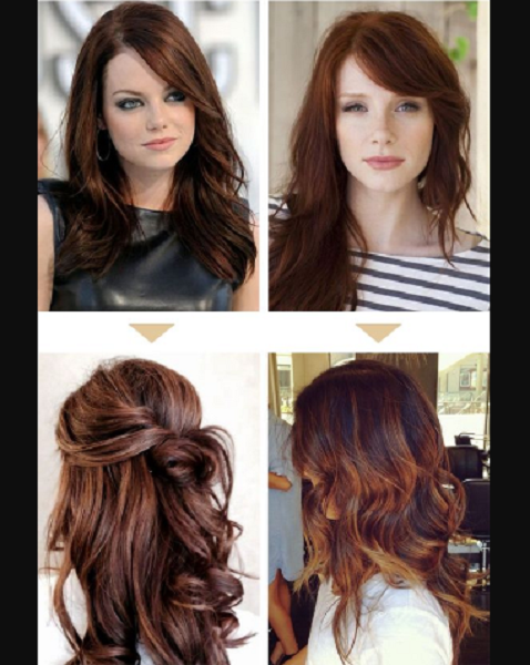 Dark Chestnut Hair Color with Reddish Hues and Highlights (4 ideas)