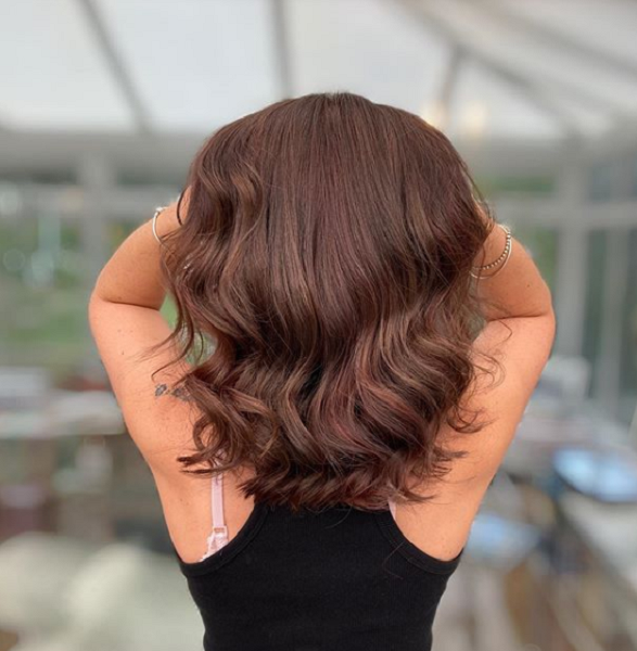 Light Chocolate Chestnut Hair Color with Red Hues
