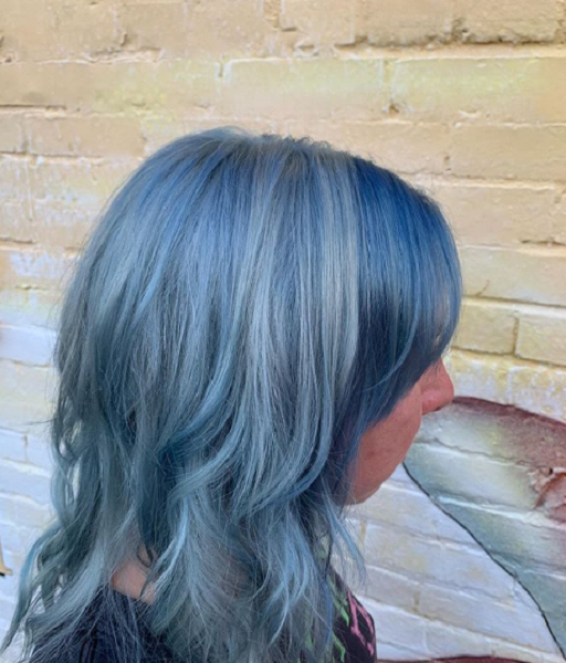 Mixed Blue Jean Two Tone Hair