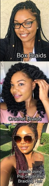 Protective Braids Hairstyles (3 styles)