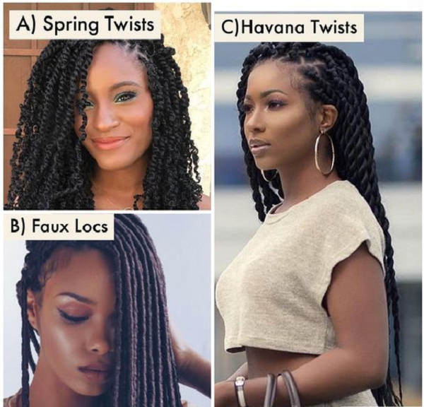 Side-Parted Long Protective Twists (3 styles)