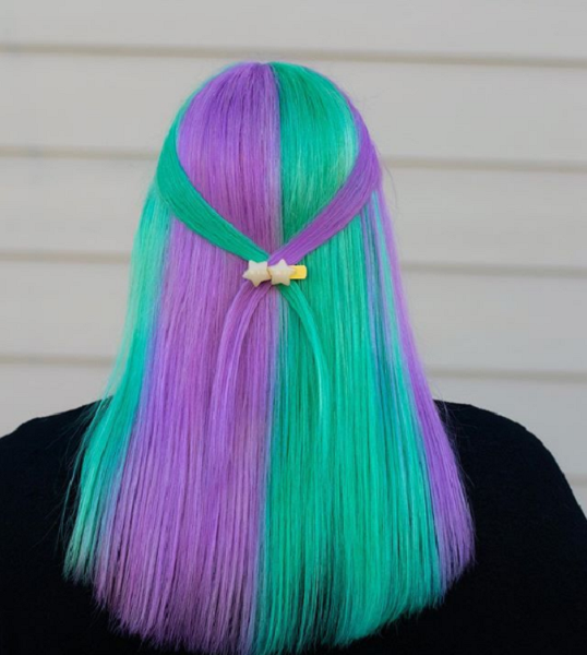 Sleek & Bright Two Tone Hair with Accessory