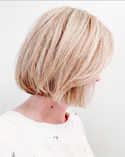Straight Side-Parted Bob Cut