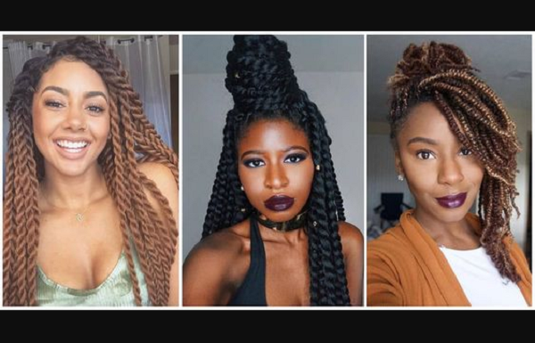 Thick Kinky Twists Hairstyles (3 styles)
