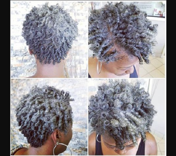 Afro-Textured Side-Parted Short Hairstyle