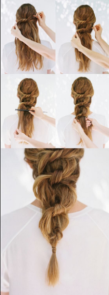 Prom Hairstyles with Knotted Low Ponytail