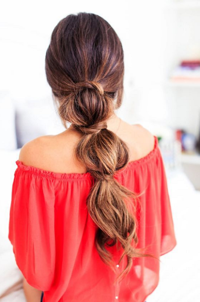 Massive Low Ponytail with Bumps Prom Hairstyles