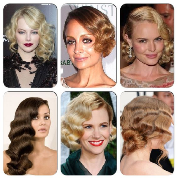 Short, Medium, and Long Finger Wave Flapper Hairstyles (6 ideas)