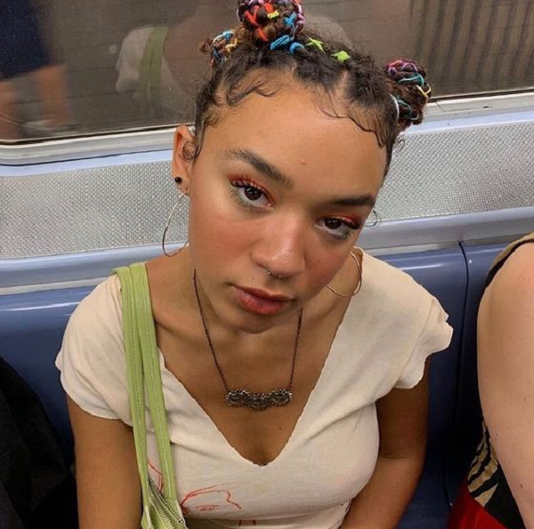 Tiny Twisted Space Buns with Colorful Rubber Bands