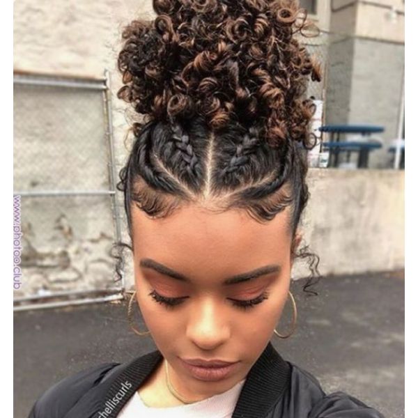 Braided Updo Afro