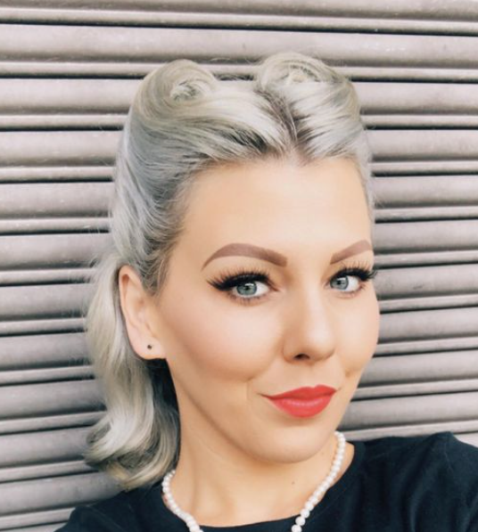 Half Updo With Victory Rolls Short Hair