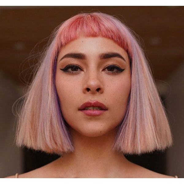 Futuristic Pink Bob Prom Hairstyles For Short Hair