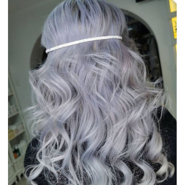 Icy Christmas Party waves With Shimmery Hair Clip