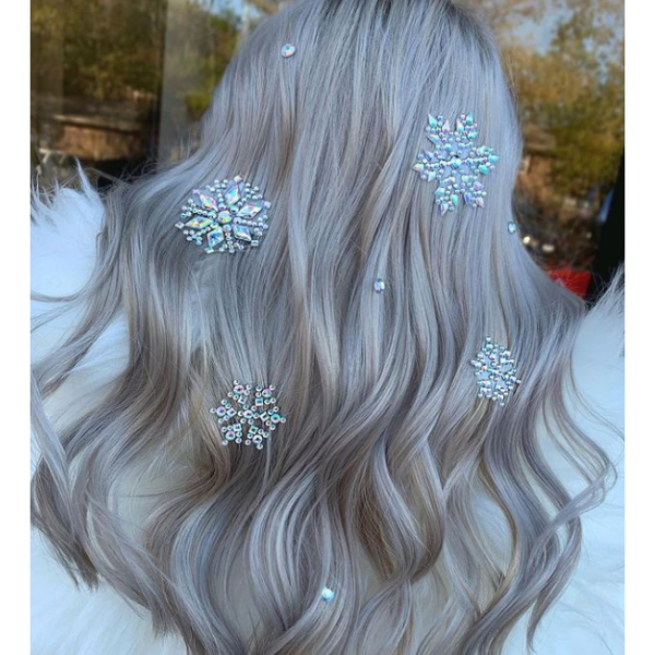 Frozen Curls & Snowflakes Christmas Party Look